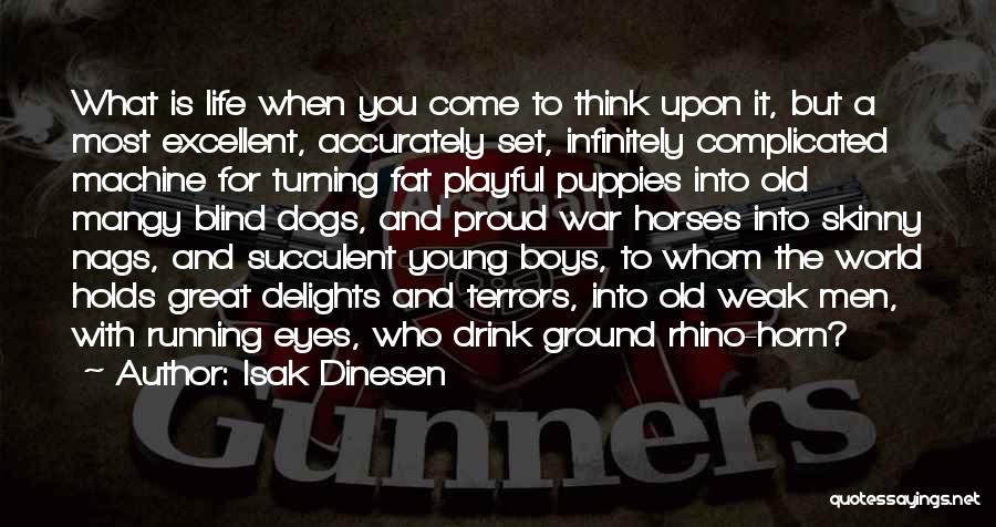 Isak Dinesen Quotes: What Is Life When You Come To Think Upon It, But A Most Excellent, Accurately Set, Infinitely Complicated Machine For