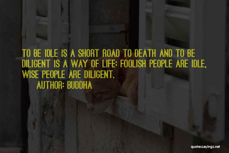 Buddha Quotes: To Be Idle Is A Short Road To Death And To Be Diligent Is A Way Of Life; Foolish People