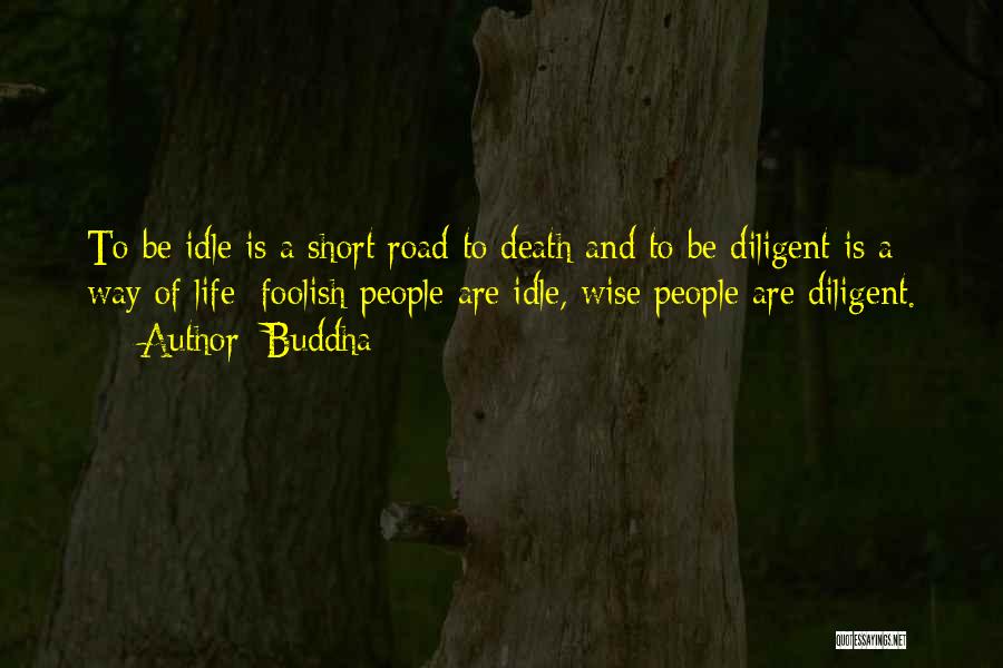 Buddha Quotes: To Be Idle Is A Short Road To Death And To Be Diligent Is A Way Of Life; Foolish People