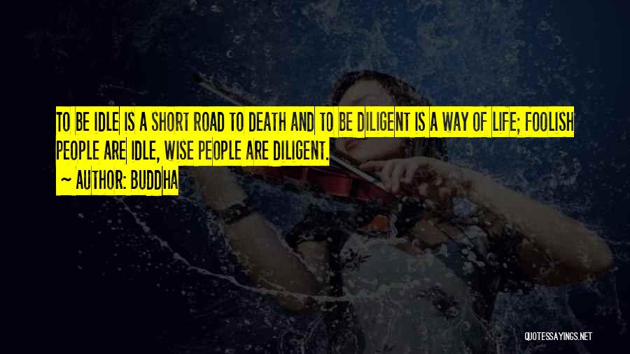 Buddha Quotes: To Be Idle Is A Short Road To Death And To Be Diligent Is A Way Of Life; Foolish People