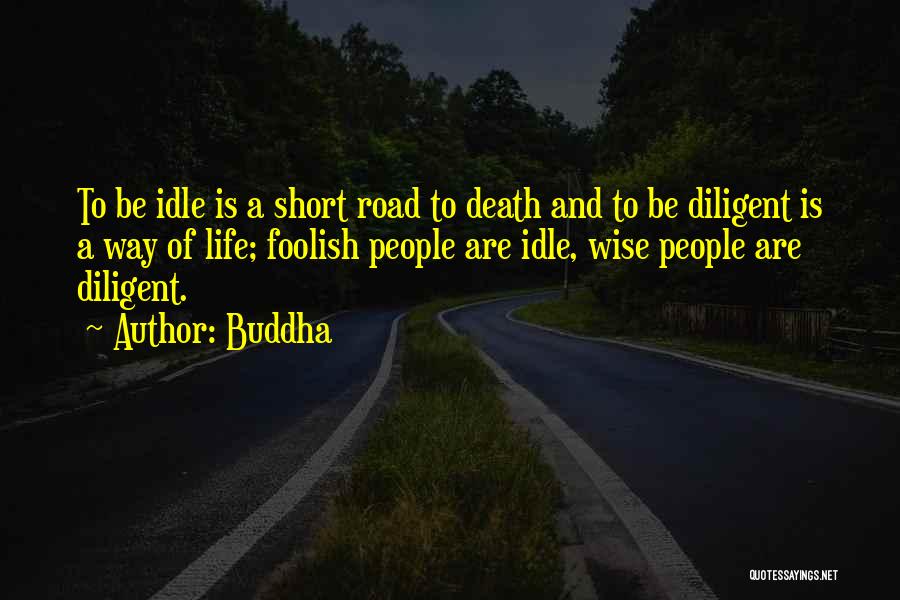 Buddha Quotes: To Be Idle Is A Short Road To Death And To Be Diligent Is A Way Of Life; Foolish People