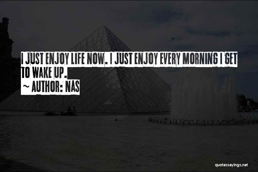 Nas Quotes: I Just Enjoy Life Now. I Just Enjoy Every Morning I Get To Wake Up.