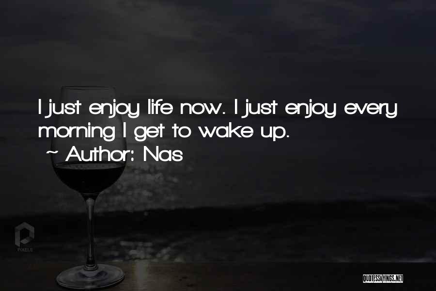Nas Quotes: I Just Enjoy Life Now. I Just Enjoy Every Morning I Get To Wake Up.