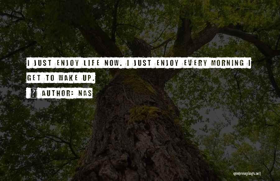 Nas Quotes: I Just Enjoy Life Now. I Just Enjoy Every Morning I Get To Wake Up.