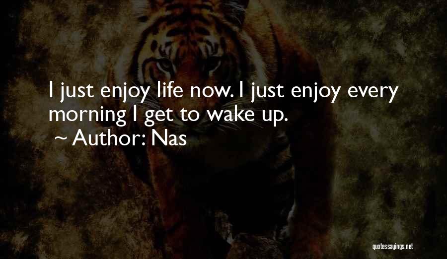 Nas Quotes: I Just Enjoy Life Now. I Just Enjoy Every Morning I Get To Wake Up.