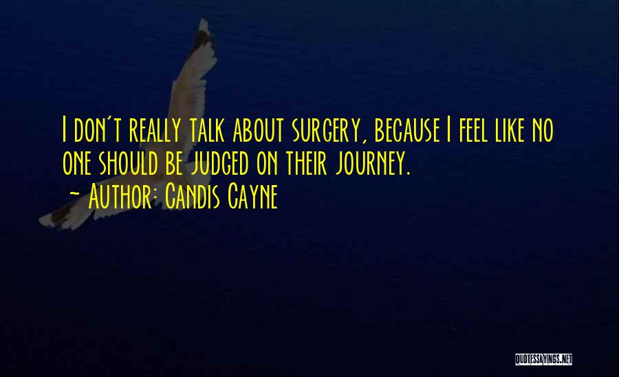Candis Cayne Quotes: I Don't Really Talk About Surgery, Because I Feel Like No One Should Be Judged On Their Journey.