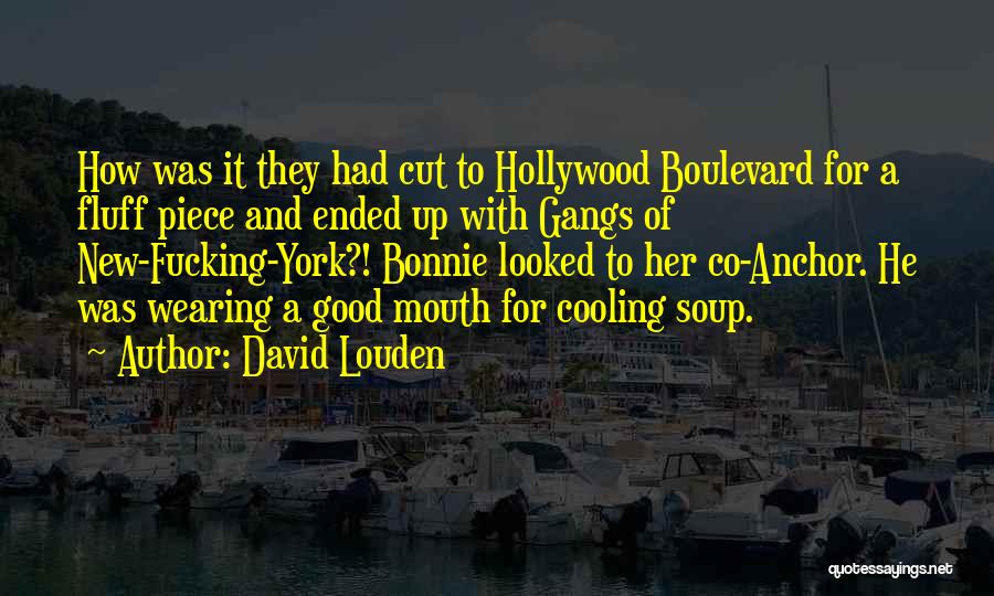 David Louden Quotes: How Was It They Had Cut To Hollywood Boulevard For A Fluff Piece And Ended Up With Gangs Of New-fucking-york?!