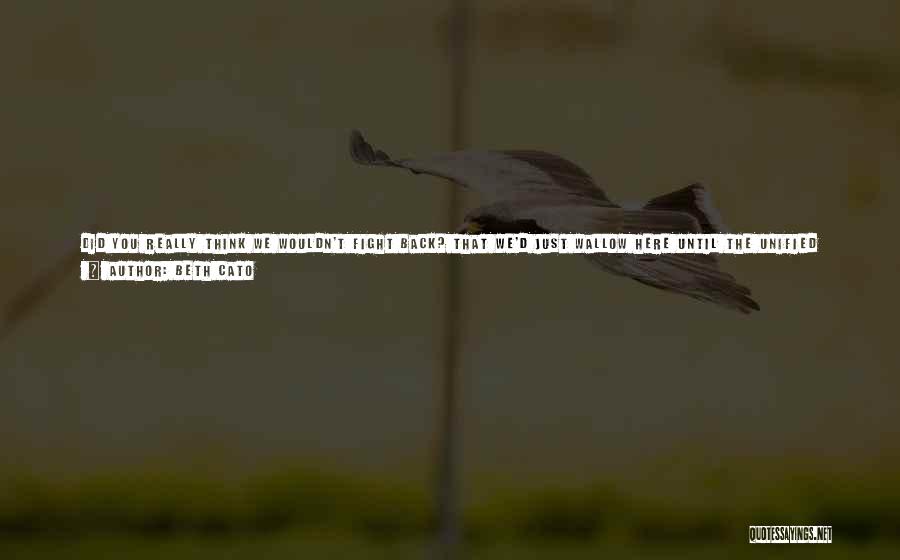 Beth Cato Quotes: Did You Really Think We Wouldn't Fight Back? That We'd Just Wallow Here Until The Unified Pacific Decided To Kill