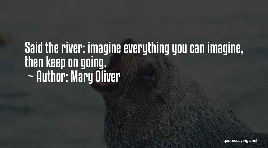 Mary Oliver Quotes: Said The River: Imagine Everything You Can Imagine, Then Keep On Going.
