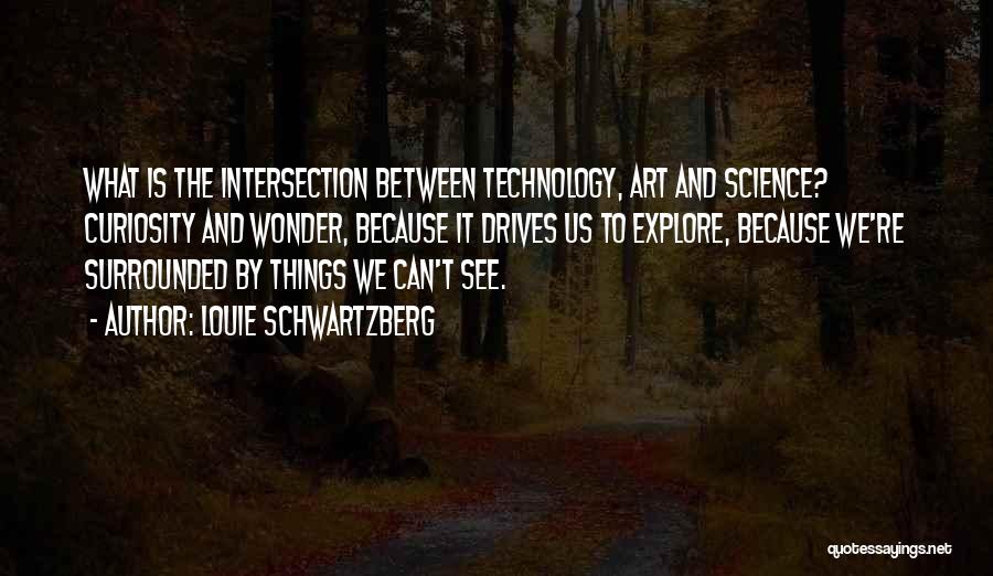 Louie Schwartzberg Quotes: What Is The Intersection Between Technology, Art And Science? Curiosity And Wonder, Because It Drives Us To Explore, Because We're