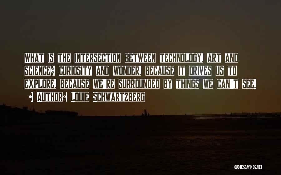 Louie Schwartzberg Quotes: What Is The Intersection Between Technology, Art And Science? Curiosity And Wonder, Because It Drives Us To Explore, Because We're