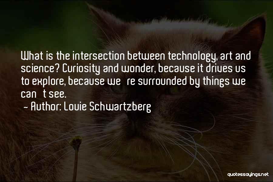 Louie Schwartzberg Quotes: What Is The Intersection Between Technology, Art And Science? Curiosity And Wonder, Because It Drives Us To Explore, Because We're