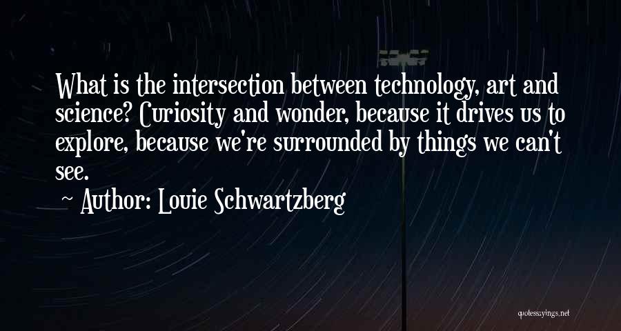 Louie Schwartzberg Quotes: What Is The Intersection Between Technology, Art And Science? Curiosity And Wonder, Because It Drives Us To Explore, Because We're