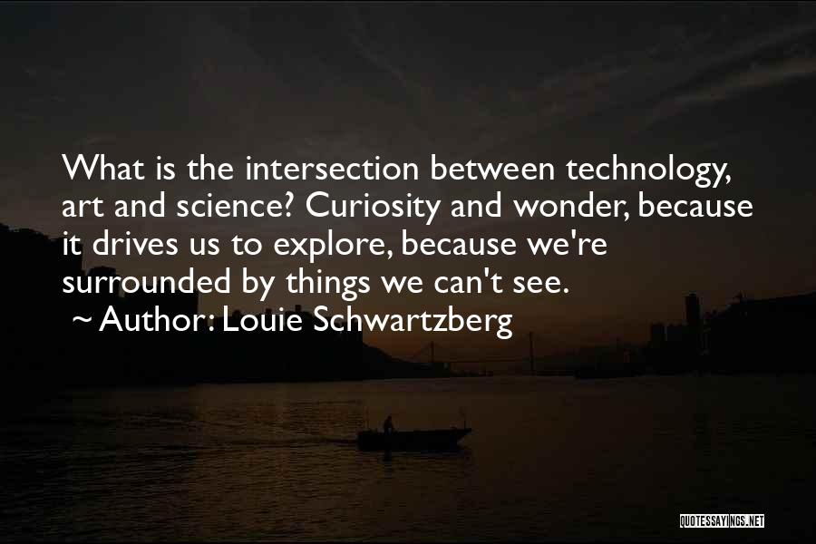 Louie Schwartzberg Quotes: What Is The Intersection Between Technology, Art And Science? Curiosity And Wonder, Because It Drives Us To Explore, Because We're