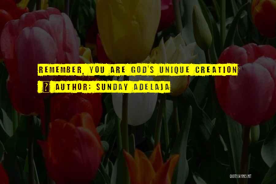 Sunday Adelaja Quotes: Remember, You Are God's Unique Creation