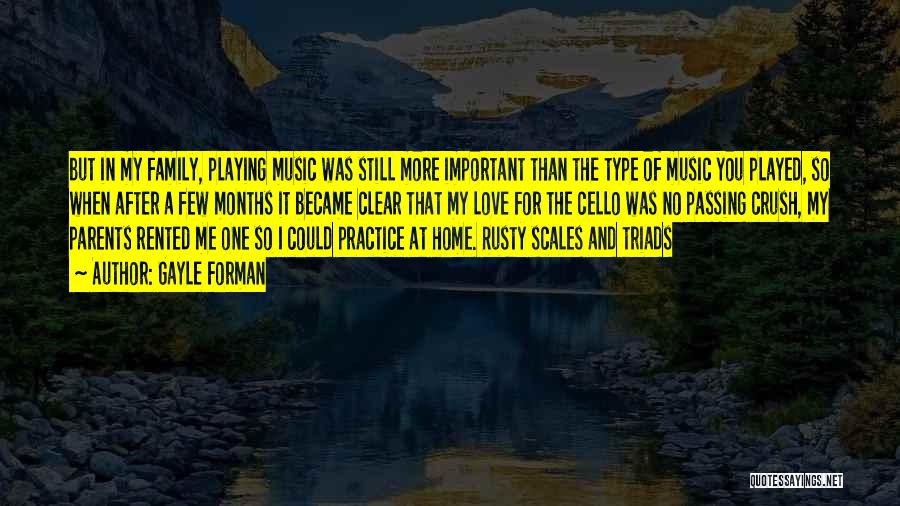 Gayle Forman Quotes: But In My Family, Playing Music Was Still More Important Than The Type Of Music You Played, So When After