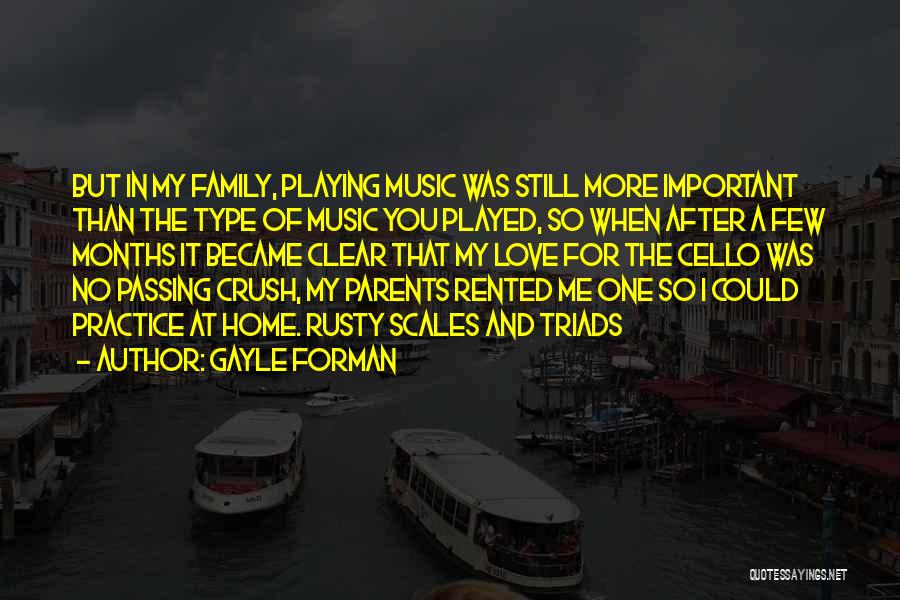 Gayle Forman Quotes: But In My Family, Playing Music Was Still More Important Than The Type Of Music You Played, So When After