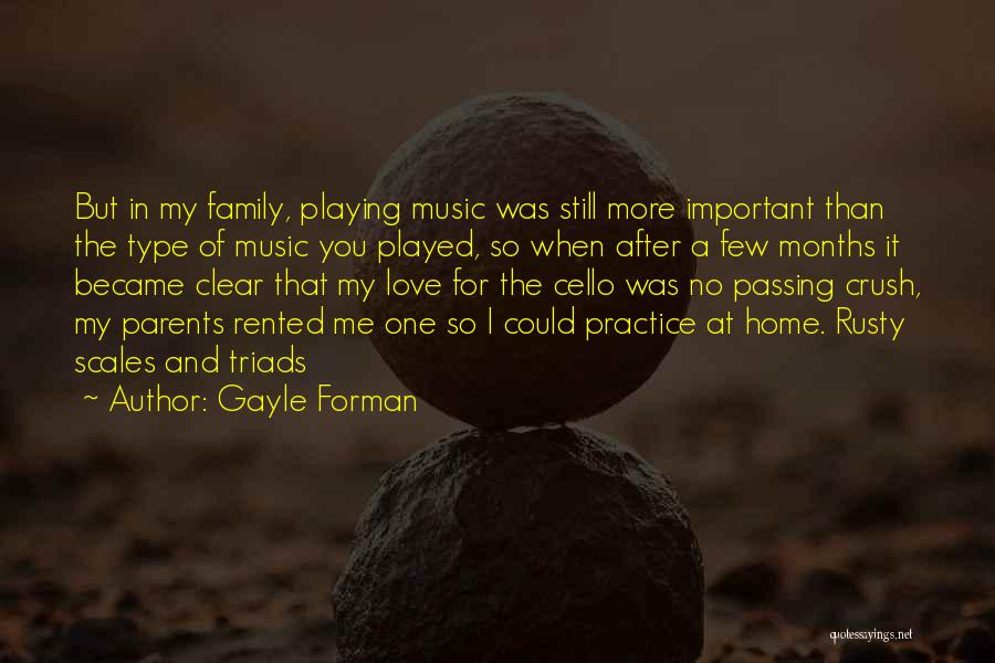 Gayle Forman Quotes: But In My Family, Playing Music Was Still More Important Than The Type Of Music You Played, So When After
