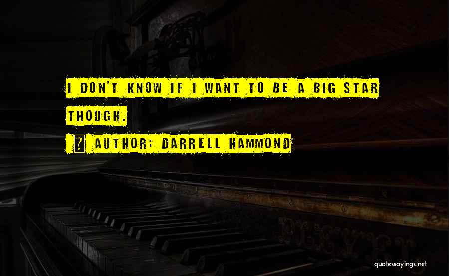 Darrell Hammond Quotes: I Don't Know If I Want To Be A Big Star Though.