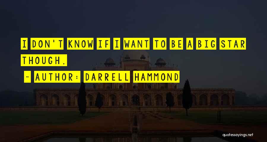 Darrell Hammond Quotes: I Don't Know If I Want To Be A Big Star Though.