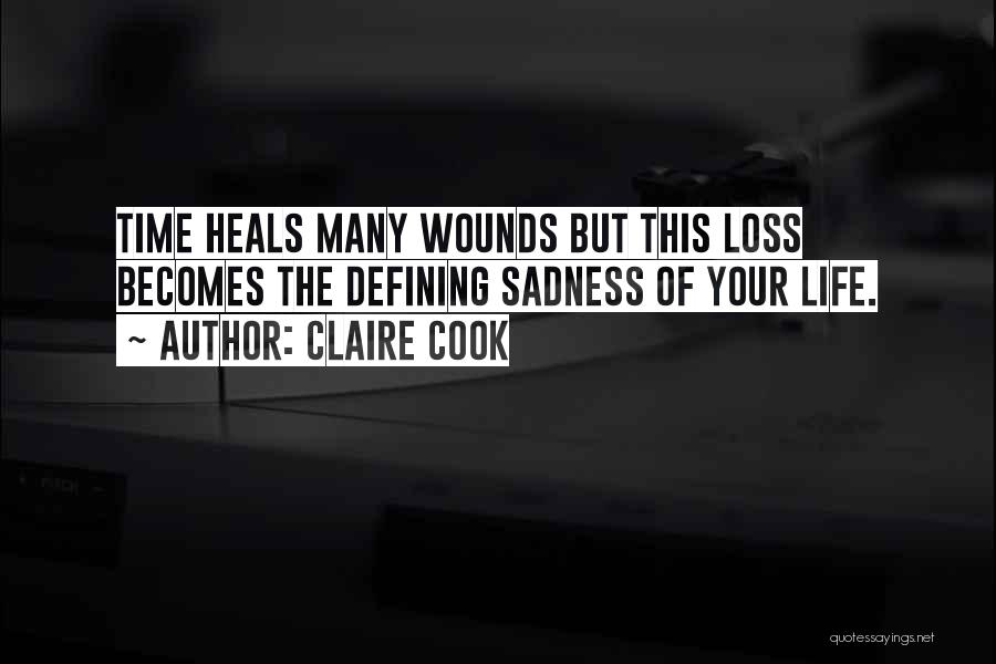 Claire Cook Quotes: Time Heals Many Wounds But This Loss Becomes The Defining Sadness Of Your Life.