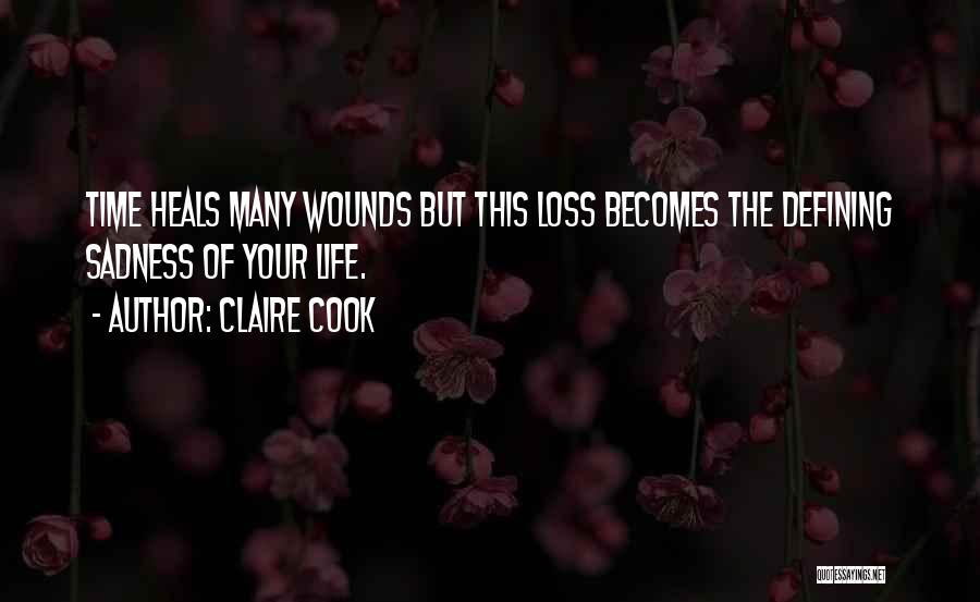 Claire Cook Quotes: Time Heals Many Wounds But This Loss Becomes The Defining Sadness Of Your Life.