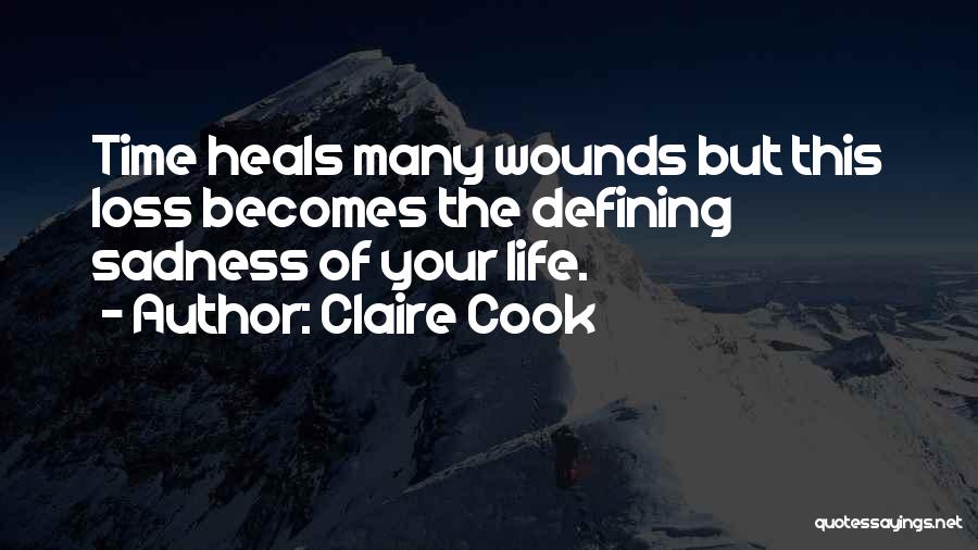 Claire Cook Quotes: Time Heals Many Wounds But This Loss Becomes The Defining Sadness Of Your Life.