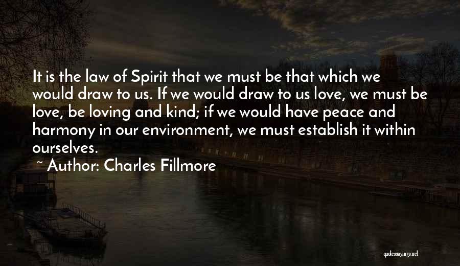 Charles Fillmore Quotes: It Is The Law Of Spirit That We Must Be That Which We Would Draw To Us. If We Would