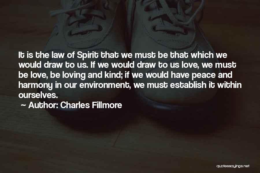 Charles Fillmore Quotes: It Is The Law Of Spirit That We Must Be That Which We Would Draw To Us. If We Would