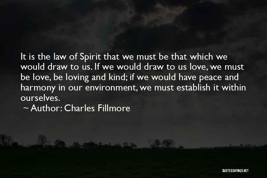 Charles Fillmore Quotes: It Is The Law Of Spirit That We Must Be That Which We Would Draw To Us. If We Would