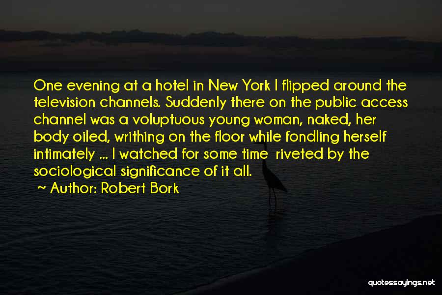 Robert Bork Quotes: One Evening At A Hotel In New York I Flipped Around The Television Channels. Suddenly There On The Public Access
