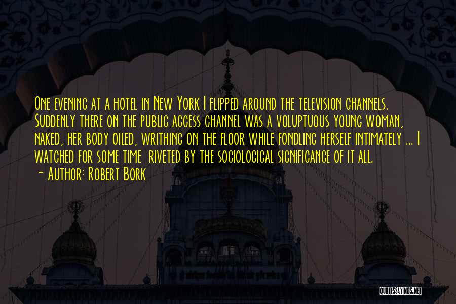 Robert Bork Quotes: One Evening At A Hotel In New York I Flipped Around The Television Channels. Suddenly There On The Public Access