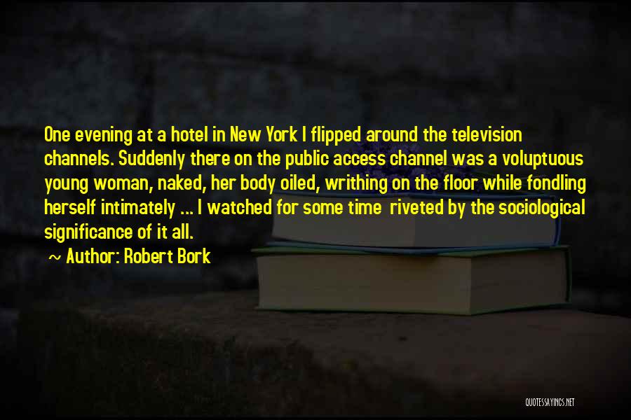 Robert Bork Quotes: One Evening At A Hotel In New York I Flipped Around The Television Channels. Suddenly There On The Public Access