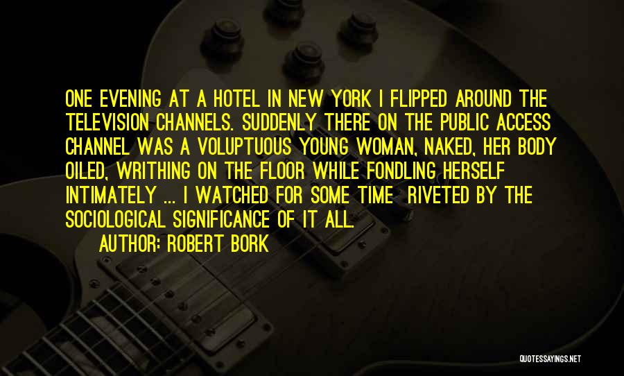 Robert Bork Quotes: One Evening At A Hotel In New York I Flipped Around The Television Channels. Suddenly There On The Public Access