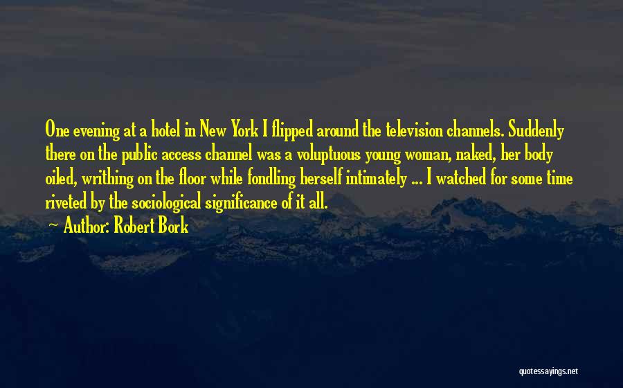 Robert Bork Quotes: One Evening At A Hotel In New York I Flipped Around The Television Channels. Suddenly There On The Public Access