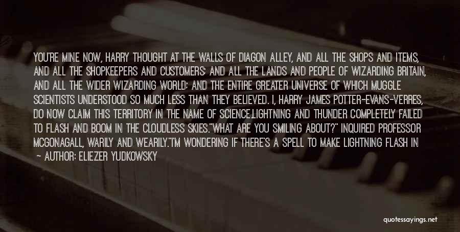 Eliezer Yudkowsky Quotes: You're Mine Now, Harry Thought At The Walls Of Diagon Alley, And All The Shops And Items, And All The