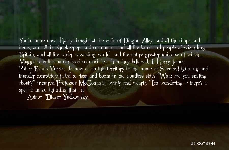 Eliezer Yudkowsky Quotes: You're Mine Now, Harry Thought At The Walls Of Diagon Alley, And All The Shops And Items, And All The