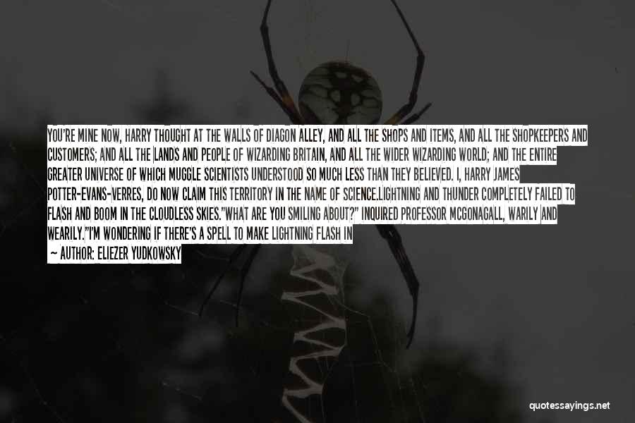Eliezer Yudkowsky Quotes: You're Mine Now, Harry Thought At The Walls Of Diagon Alley, And All The Shops And Items, And All The