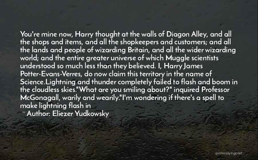 Eliezer Yudkowsky Quotes: You're Mine Now, Harry Thought At The Walls Of Diagon Alley, And All The Shops And Items, And All The