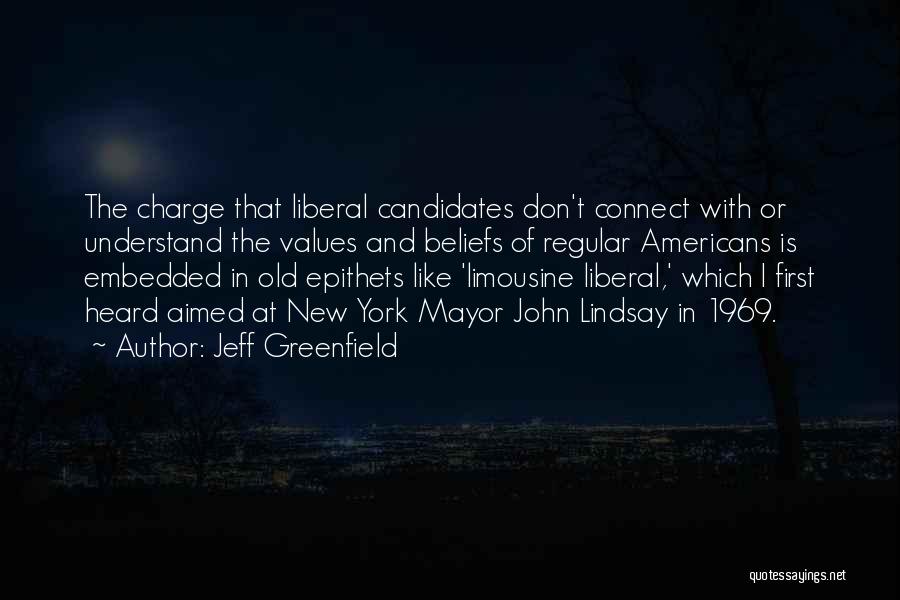 Jeff Greenfield Quotes: The Charge That Liberal Candidates Don't Connect With Or Understand The Values And Beliefs Of Regular Americans Is Embedded In