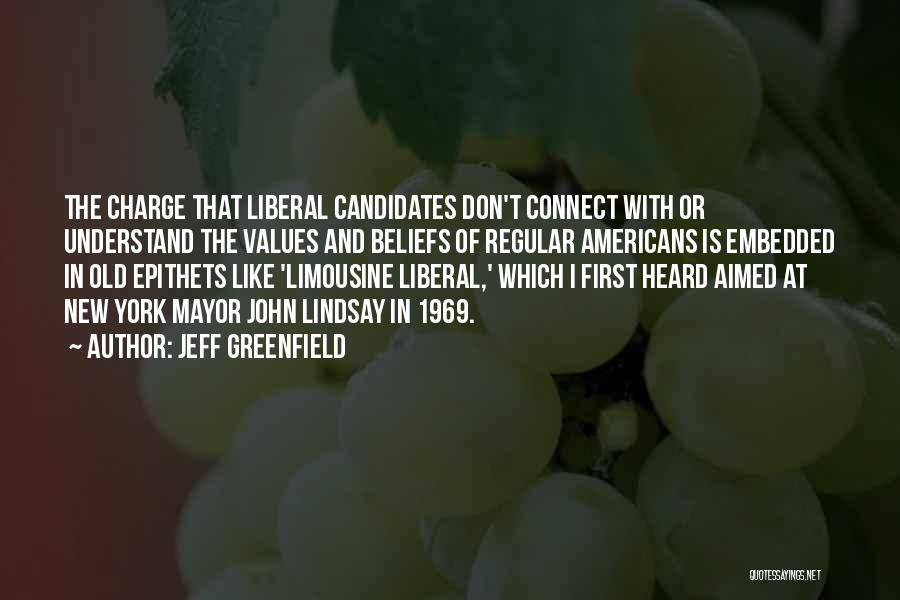 Jeff Greenfield Quotes: The Charge That Liberal Candidates Don't Connect With Or Understand The Values And Beliefs Of Regular Americans Is Embedded In