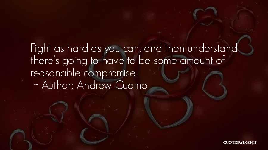 Andrew Cuomo Quotes: Fight As Hard As You Can, And Then Understand There's Going To Have To Be Some Amount Of Reasonable Compromise.