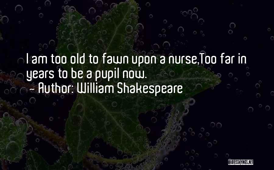 William Shakespeare Quotes: I Am Too Old To Fawn Upon A Nurse,too Far In Years To Be A Pupil Now.