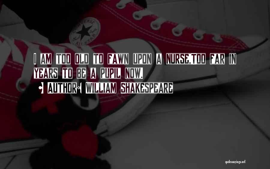 William Shakespeare Quotes: I Am Too Old To Fawn Upon A Nurse,too Far In Years To Be A Pupil Now.
