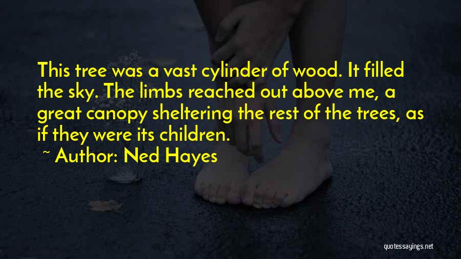 Ned Hayes Quotes: This Tree Was A Vast Cylinder Of Wood. It Filled The Sky. The Limbs Reached Out Above Me, A Great