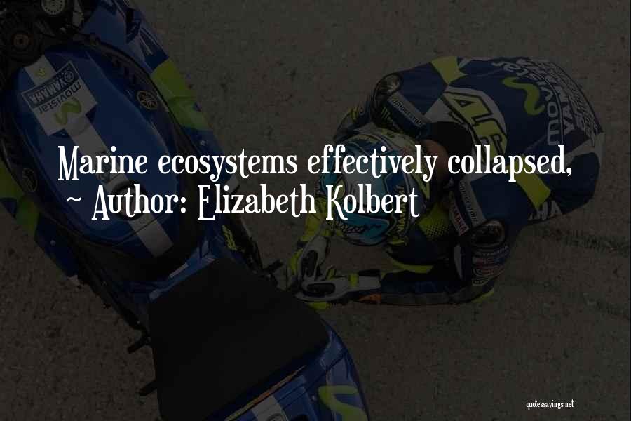 Elizabeth Kolbert Quotes: Marine Ecosystems Effectively Collapsed,