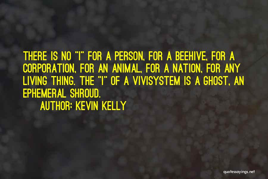 Kevin Kelly Quotes: There Is No I For A Person, For A Beehive, For A Corporation, For An Animal, For A Nation, For