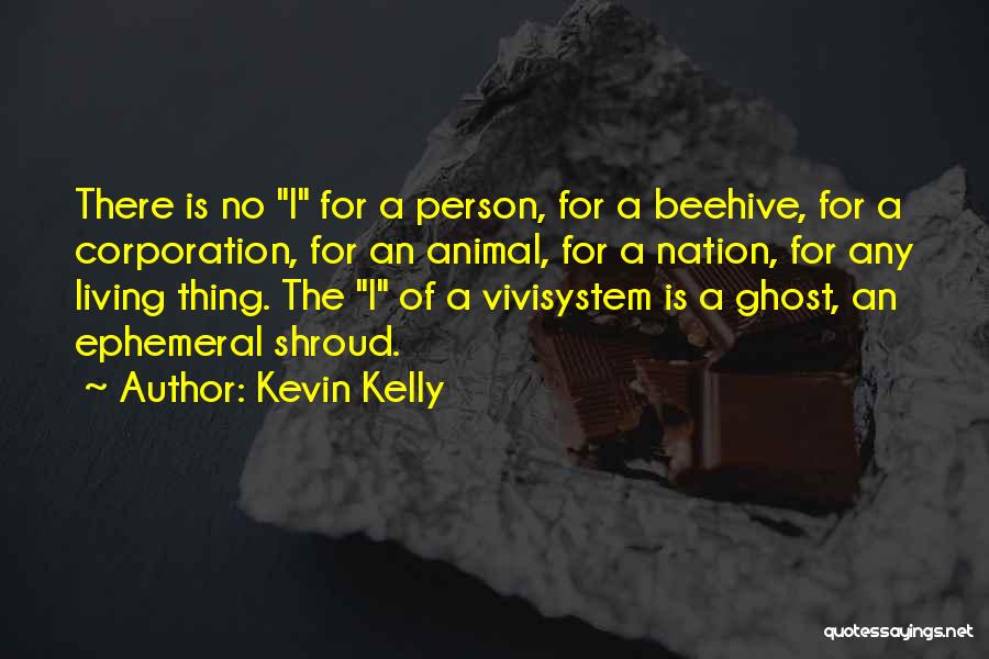 Kevin Kelly Quotes: There Is No I For A Person, For A Beehive, For A Corporation, For An Animal, For A Nation, For