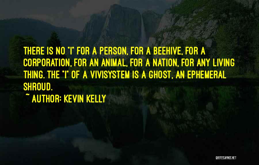 Kevin Kelly Quotes: There Is No I For A Person, For A Beehive, For A Corporation, For An Animal, For A Nation, For