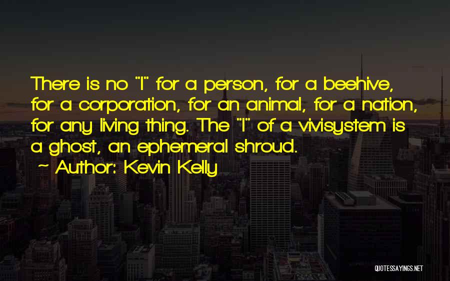 Kevin Kelly Quotes: There Is No I For A Person, For A Beehive, For A Corporation, For An Animal, For A Nation, For